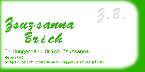 zsuzsanna brich business card